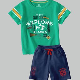 CODEZ Boys Printed T-shirt with Shorts-picture-1