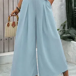 Outzidr Women Pleated Wide Leg Trousers image 3