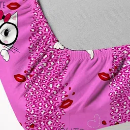 WEAVE AND DECOR Pink Cartoon Characters 300 TC King Bedsheet with 2 Pillow Covers image 3