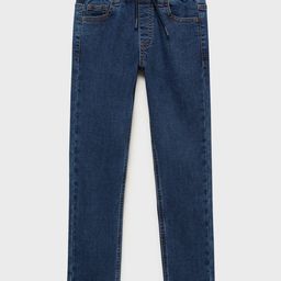 Mango Kids Boys Straight Fit Mid-Rise Light Fade Stretchable Jeans-picture-4
