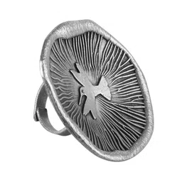 FIROZA Silver -Plated Adjustable Finger Ring image 2