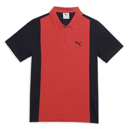 Puma Ess Boys Colorblocked Pure Cotton Polo Collar T-Shirt-picture-33