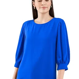 BIS CREATIONS Puff Sleeves Georgette Top-image-64