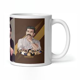 Mr UVD White & Brown Printed Ceramic Matte Mug-picture-43