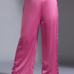 20Dresses Women High-Rise Wide Leg Satin Plus Size Trousers-picture-15