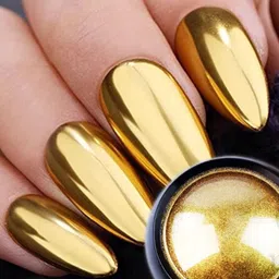 NAILWIND Set Of 6 Gold Silver Chrome Nail Powder Set image 4