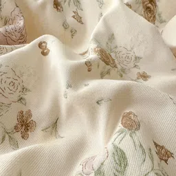 JC HOME Orange & Green Floral Polycotton 3 Piece Single Regular Bedding Set image 5