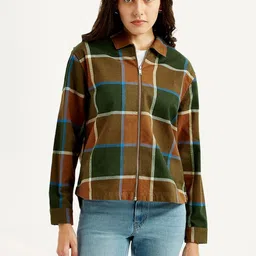 Levis Women Checked Open Front Jacket image 3