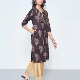 RANGMANCH BY PANTALOONS Women Printed Mirror Work Kurta image 4