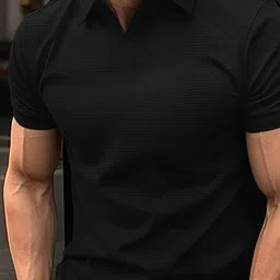 StyleCast x Revolte Men Solid Polo Collar T-shirt image 2