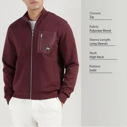 Karl Lagerfeld Mock Collar Long Sleeves Front-Open Sweatshirt image 3