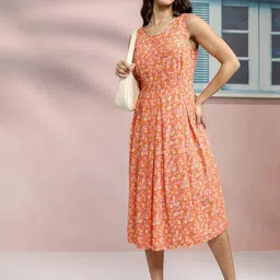 Tokyo Talkies Floral Print Fit & Flare Midi Dress-picture-47