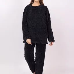 RG BY S.S. Clothing Women Self Design Round Neck Top and Pyjamas Night suit-picture-28