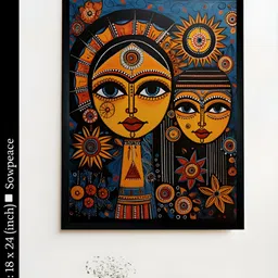 SOWPEACE Orange & Blue 1 Piece Canvas Abstract Wall Photographs-picture-35