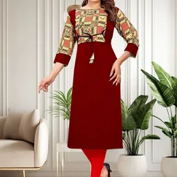 KHANJAN FASHION Printed Straight Kurta-image-30