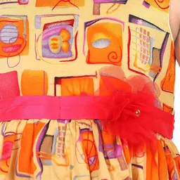 Pragya Exclusive Girls Print Cotton Fit & Flare Dress image 2