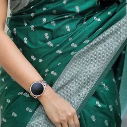 CANIZZARO Floral Printed Banarasi Saree image 2