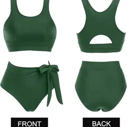 Scarlet Kiss Round Neck High-Waist Swim Bikini Set image 4