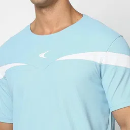 Performax Men Regular Fit Colourblocked Crew Neck Half Sleeve Sports T-shirt image 2