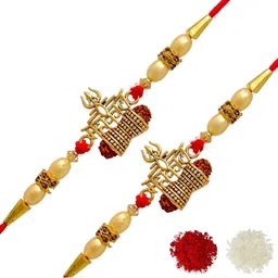 MEIRA JEWELLERY 4-Pcs Rakhi With Roli Chawal & Greeting Card-picture-29