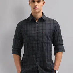 AD By Arvind Men Slim Fit Tartan Checks Checked Casual Shirt image 1