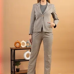 TWENTY ME Shirt Collar Neck Long Sleeves Blazer With Trousers Co-Ords-image-36