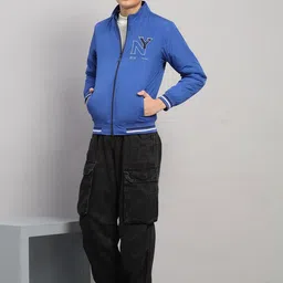 Monte Carlo Boys Brand Logo Colourblocked Lightweight Outdoor Bomber Jacket image 3