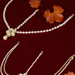 Anouk Kundan & Pearl Studded Sheeshphool Head Jewellery-image-50