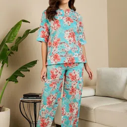 July Women Printed Pure Cotton Night suit-picture-35