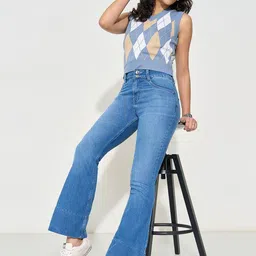 SF JEANS by Pantaloons Women Flared High-Rise Jeans image 3