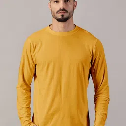 LEON Men Solid Round Neck Cotton T-shirt-picture-14