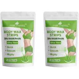 Park Daniel Set Of 2 Aloe Vera Wax Strips For Painless & Smooth Skin - 20 Strips Each-picture-23