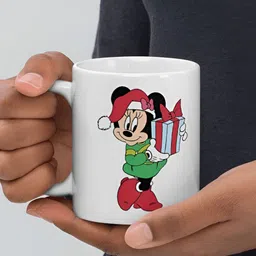 Mr UVD White & Red Minnie Printed Ceramic Glossy Mug - 350 ml image 3