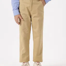 One Friday Boys Relaxed Straight Leg Straight Fit Easy Wash Cotton Trousers-picture-44