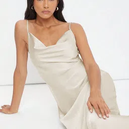 StyleCast Women Cowl Neck Sheath Midi Dress image 2