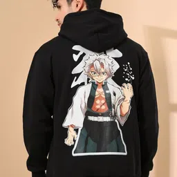 STARFOX Men Demon Slayer Printed Hooded Sweatshirt-image-53