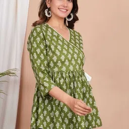 Hustiger Women Ethnic Motif Print Wrap Top image 2