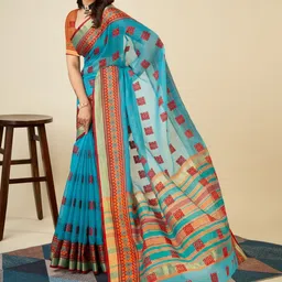 VS MALL Woven Design Saree image 2