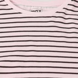 max Girls Striped Round Neck Long Sleeves Pure Cotton T-shirt image 5