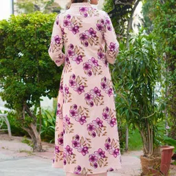 KALINI Women Floral Printed A-Line Kurta with Palazzos & Dupatta image 4