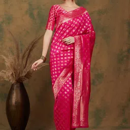 SHADOW & SAINING Woven Design Zari Banarasi Saree-picture-15