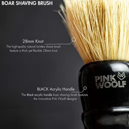PINK WOOLF Soft Shaving Brush With Neroli & Mandarin Shaving Soap-50g image 3