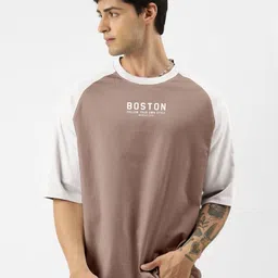 Maniac Men Typography Printed Round Neck Cotton Oversized T-shirt image 1