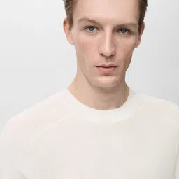 MANGO MAN Raglan Sleeves Knitted T-shirt image 5