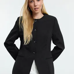 Trendyol Women Floral Longline Tailored Jacket-picture-5
