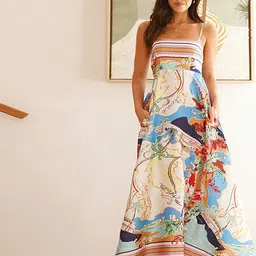 JC Mode Women Floral Printed Fit & Flare Maxi Dress-image-48