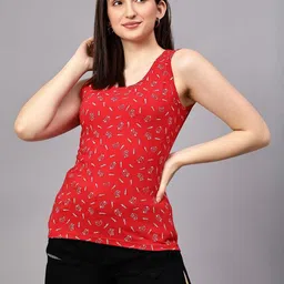 DIAZ Floral Printed Scoop Neck Cotton Top-image-42