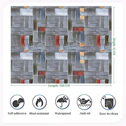 INDIAN ROYALS Grey Printed Waterproof Self Adhesive Wallpaper image 5