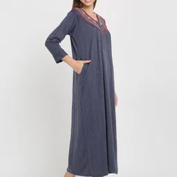 Arrabi Embroidered Maxi Nightdress image 2