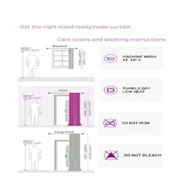 HOMEBREW FURNISHINGS Maroon & White 2 Pieces Printed Room Darkening Long Door Curtains image 3